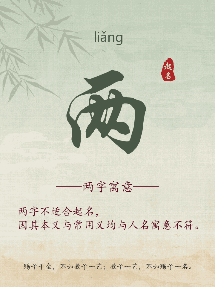 两字取名寓意详解