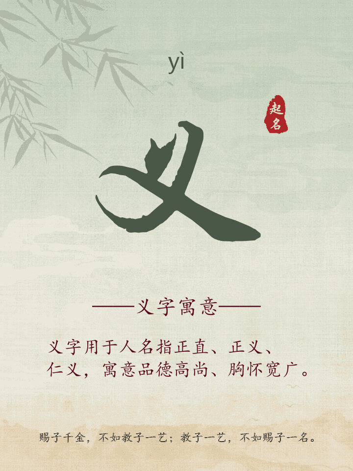 义字取名寓意