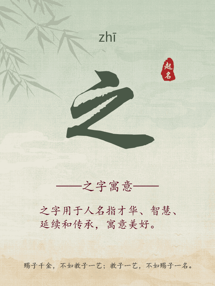 之字取名寓意详解