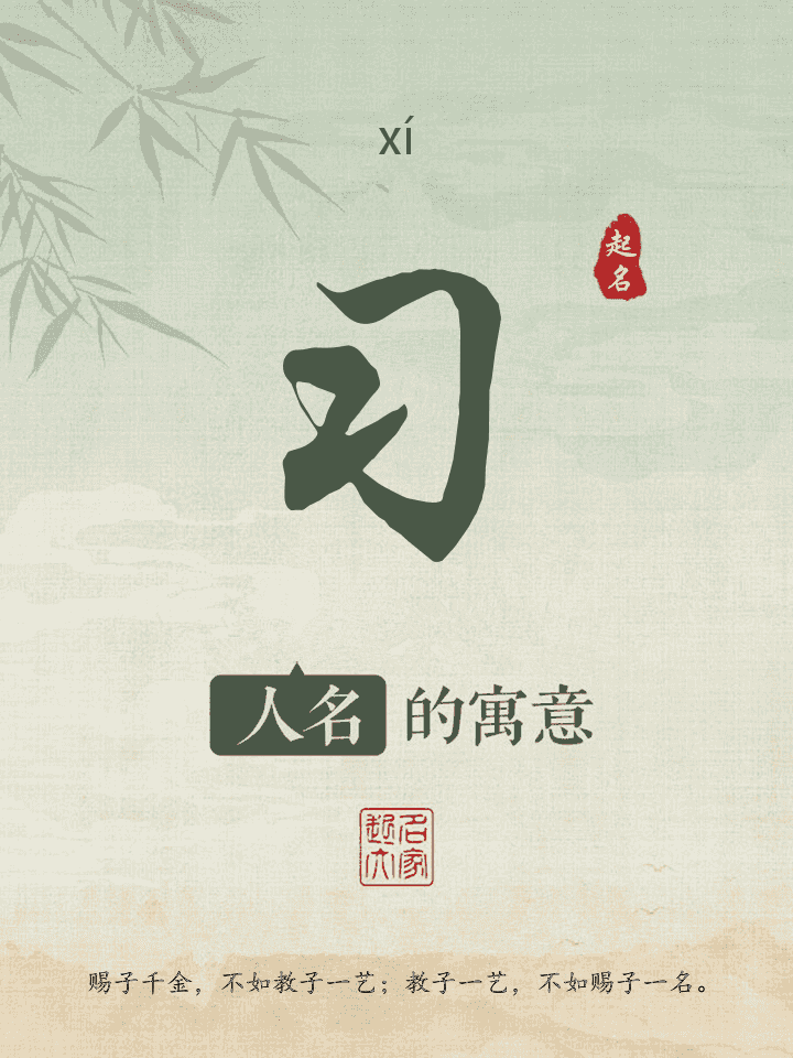 习字取名寓意