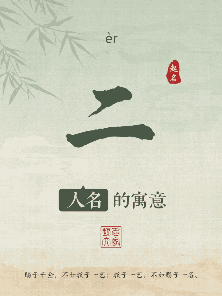 二字取名寓意