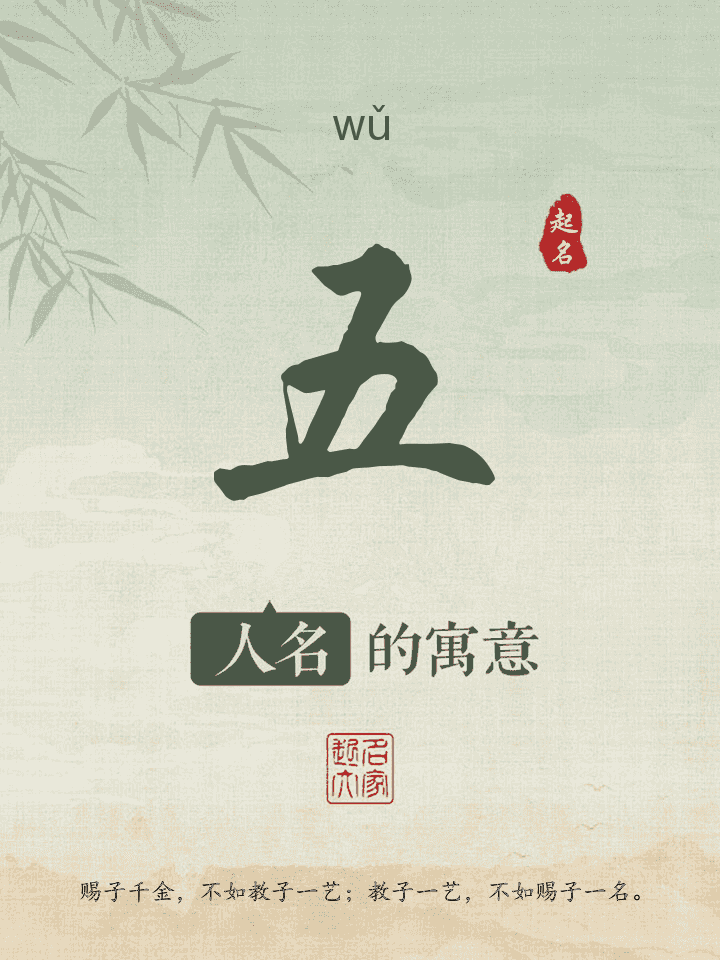 五字取名寓意