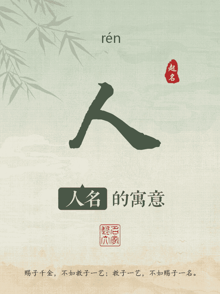 人字取名寓意