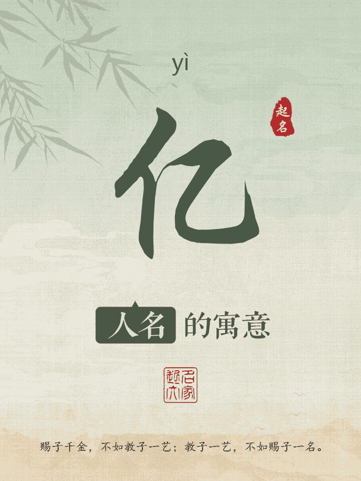 亿字取名寓意