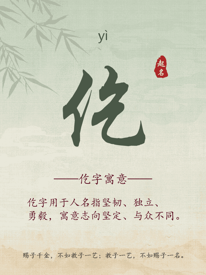 仡字取名寓意详解