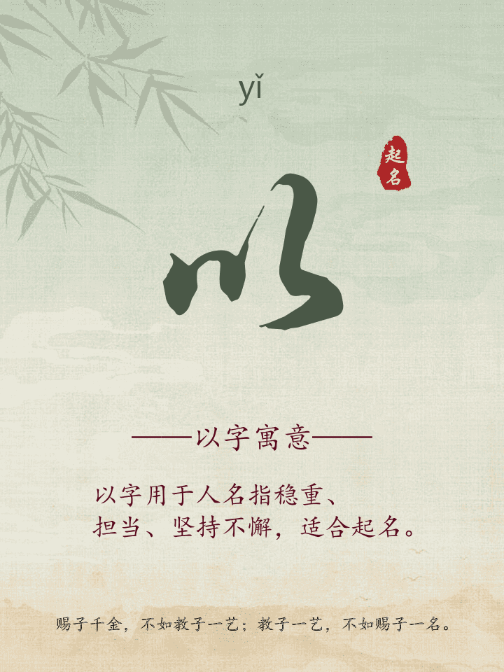 以字取名寓意详解