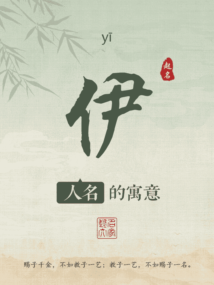伊字取名寓意