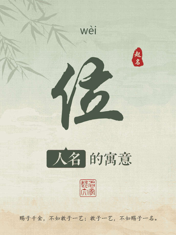位字取名寓意