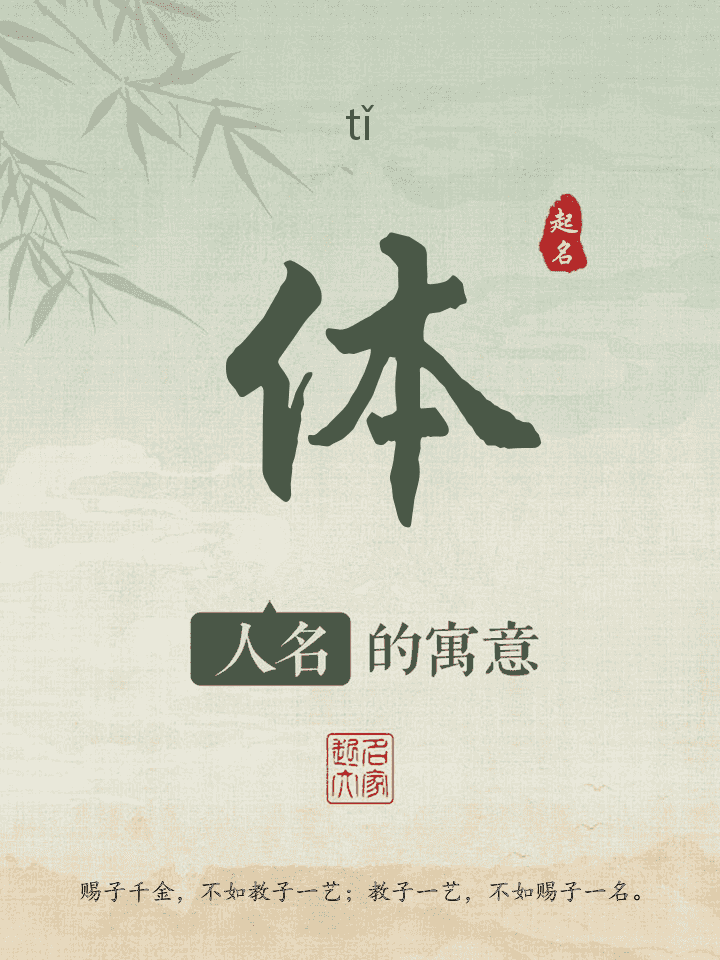体字取名寓意