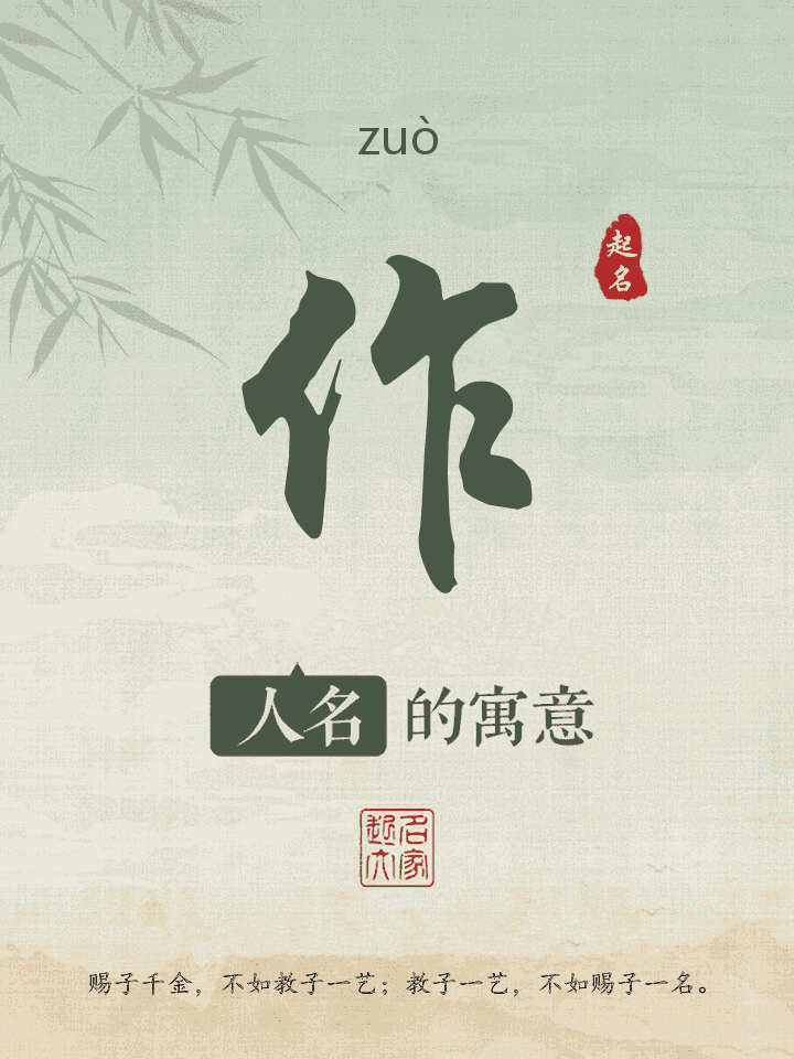 作字取名寓意