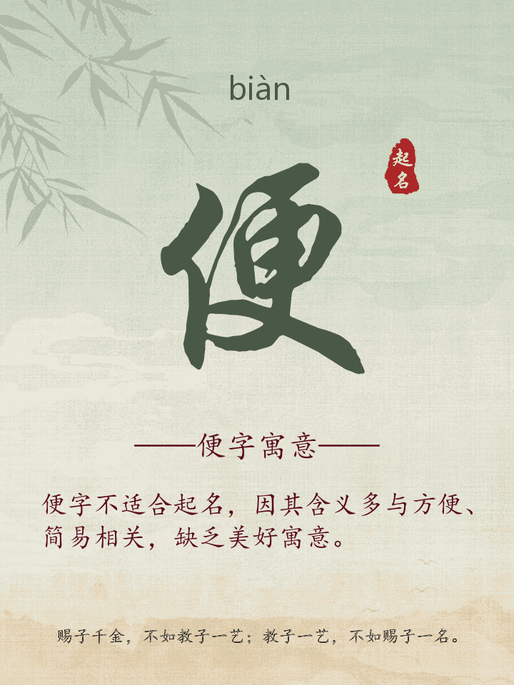 便字取名寓意详解