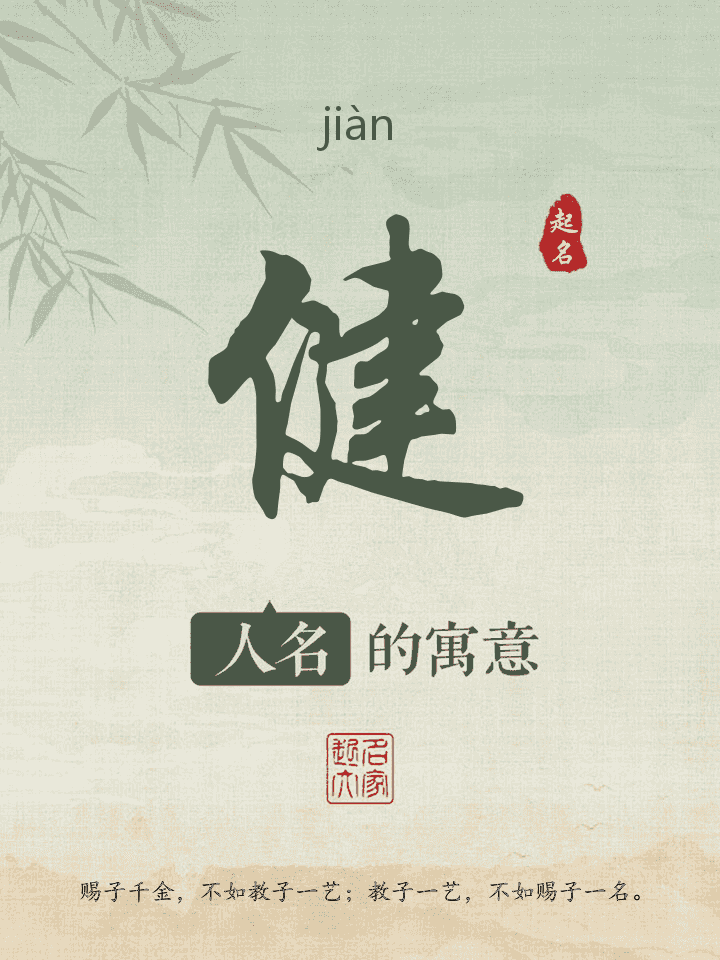 健字取名寓意