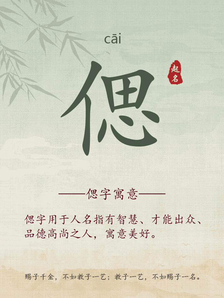 偲字取名寓意详解