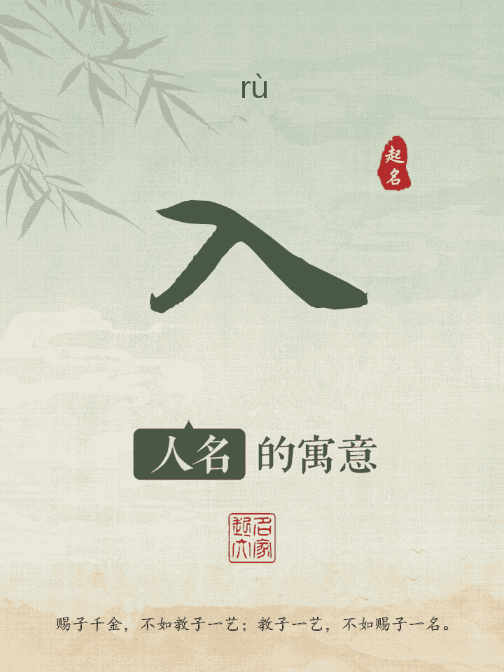 入字取名寓意