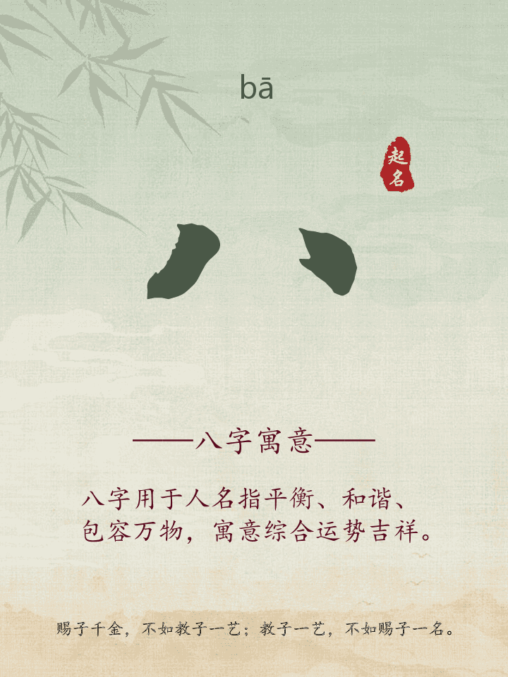 八字取名寓意