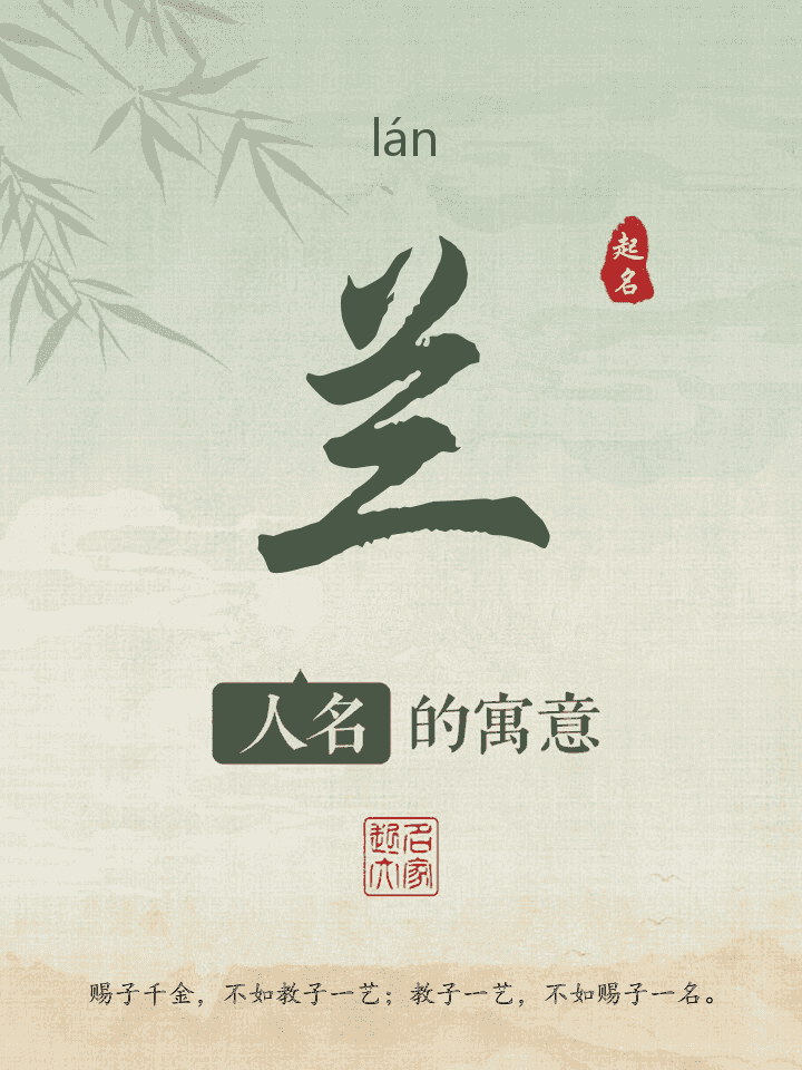 兰字取名寓意