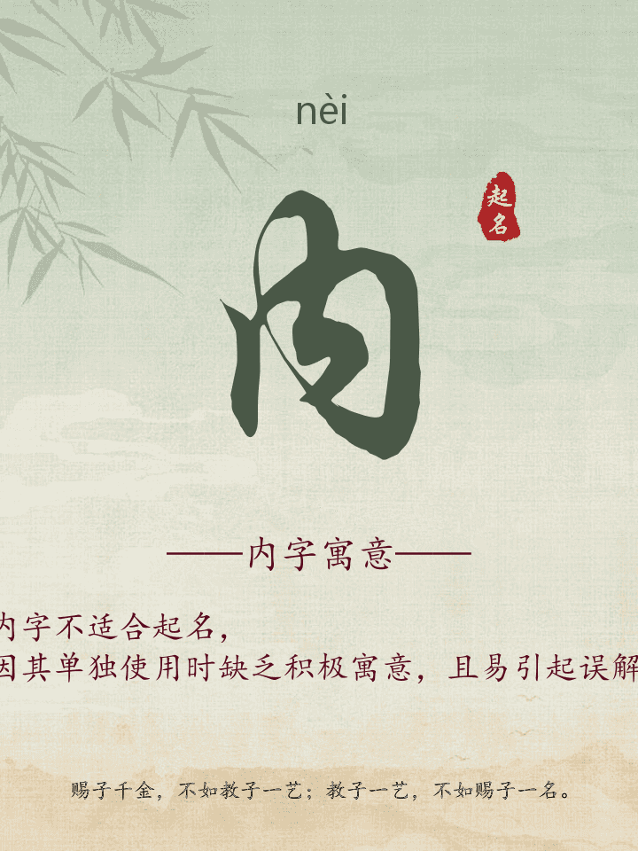 内字取名寓意详解