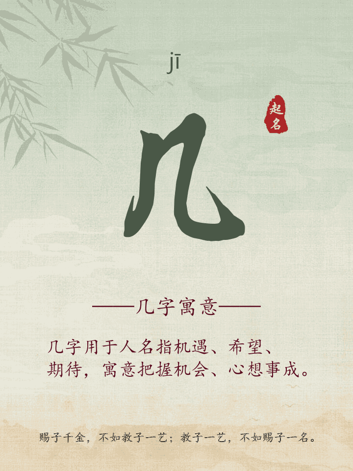 几字取名寓意详解