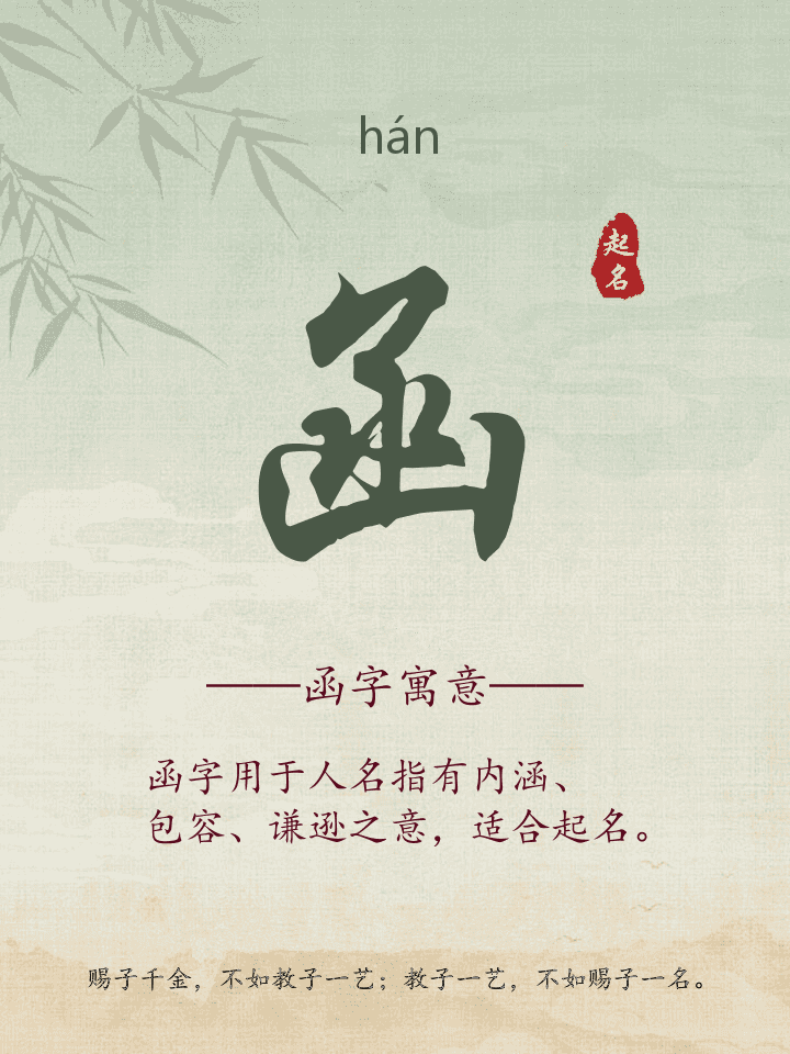 函字取名寓意详解