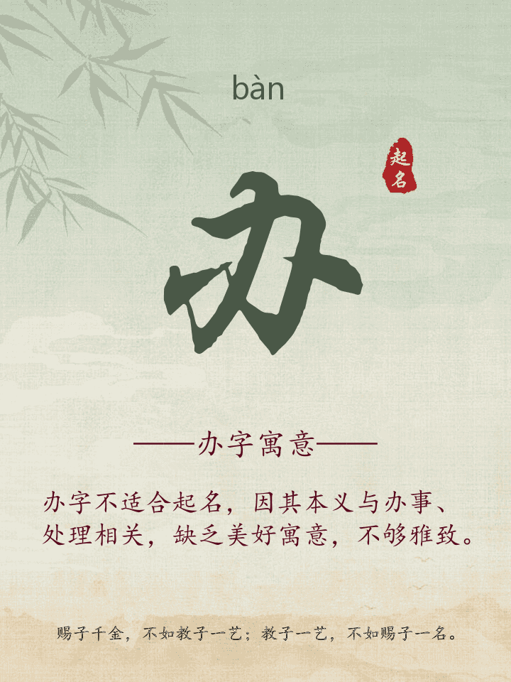办字取名寓意详解