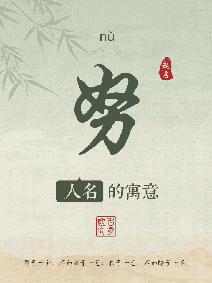 努字取名寓意