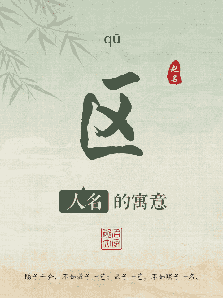 区字取名寓意