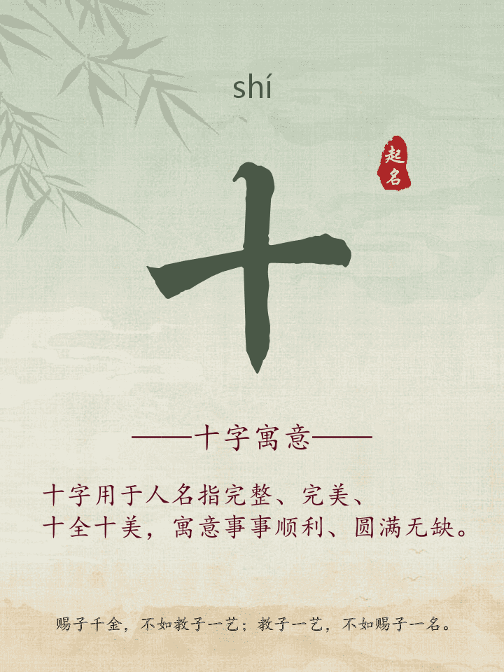 十字取名寓意