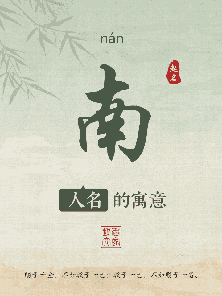 南字取名寓意