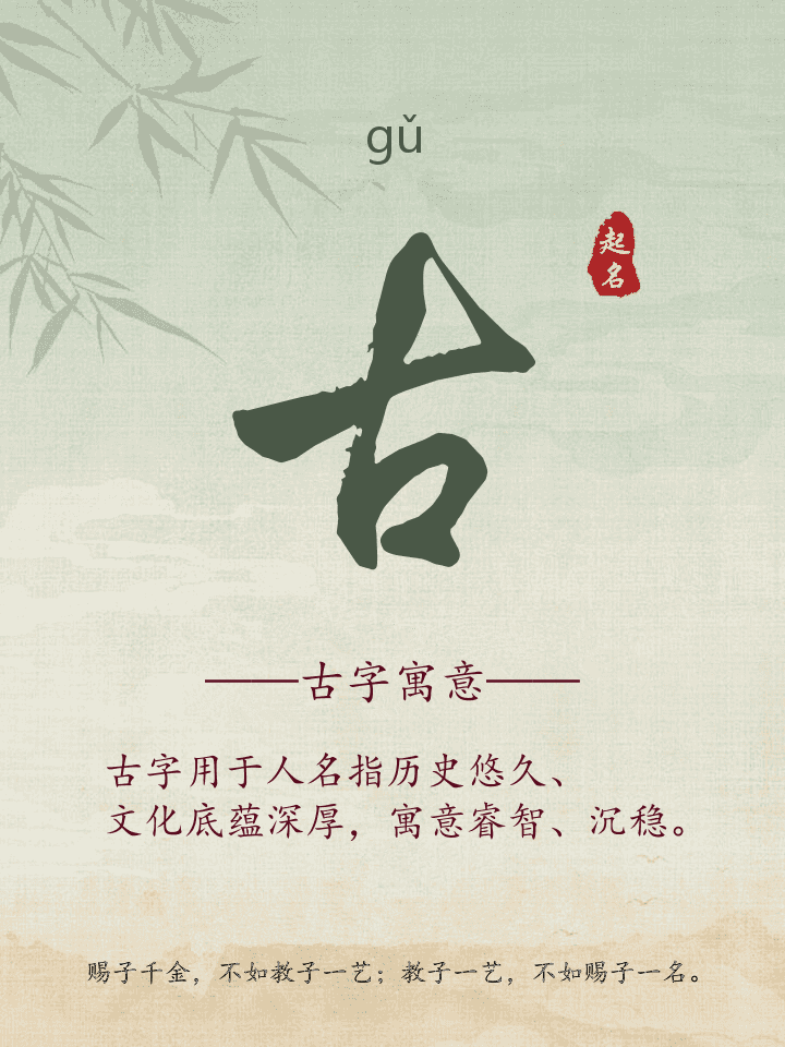 古字取名寓意详解