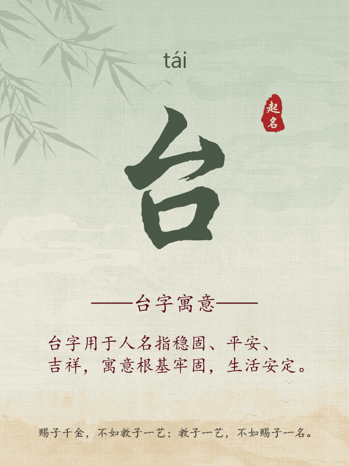 台字取名寓意详解