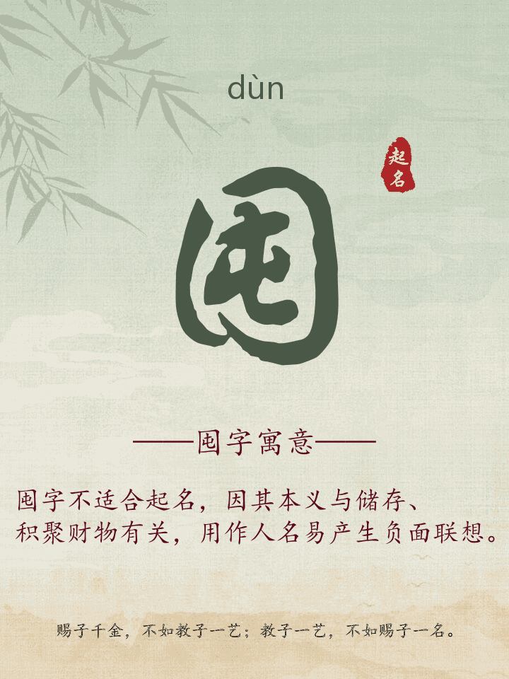 囤字取名寓意详解