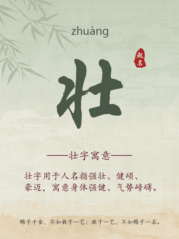 壮字取名寓意详解
