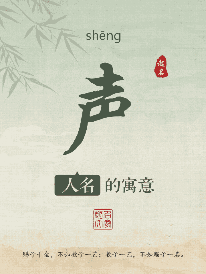 声字取名寓意