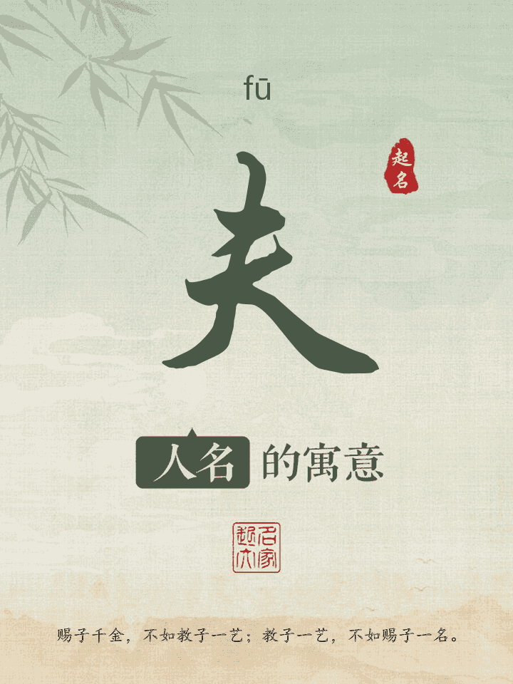 夫字取名寓意