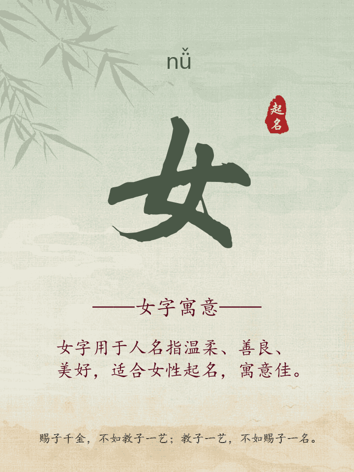 女字取名寓意详解