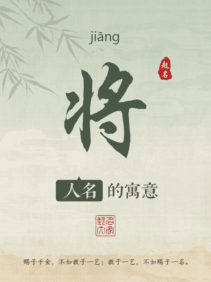 将字取名寓意