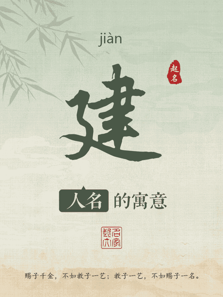 建字取名寓意