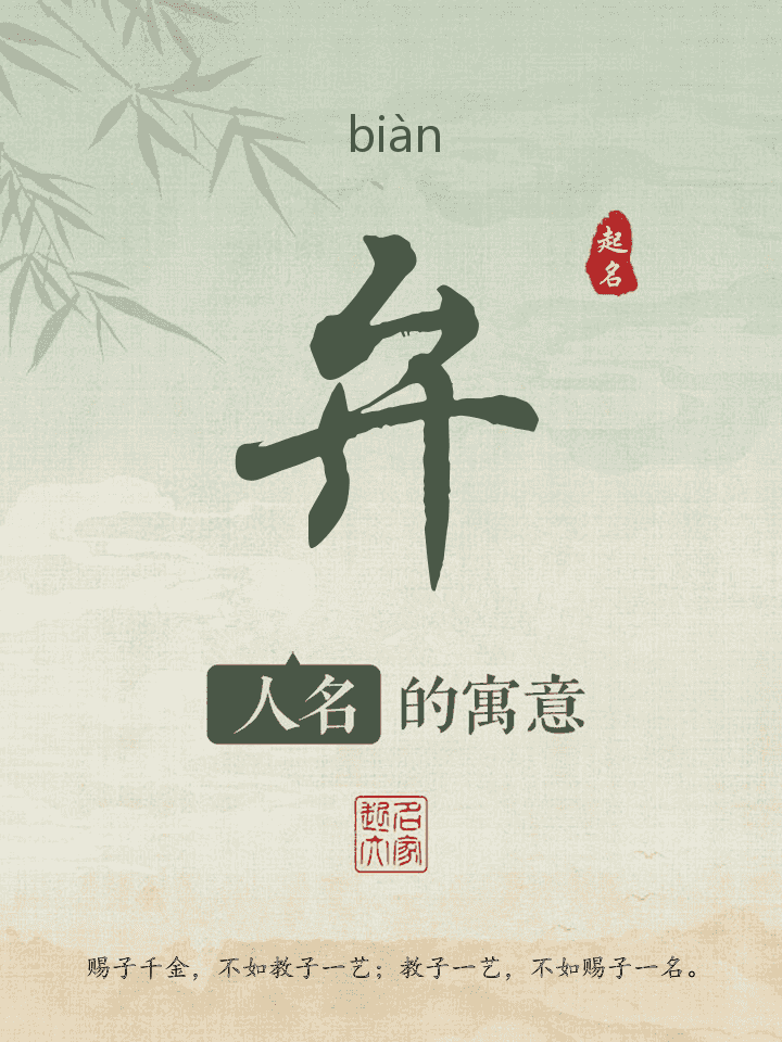 弁字取名寓意