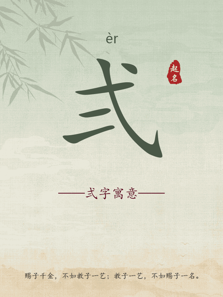 弍字取名寓意详解