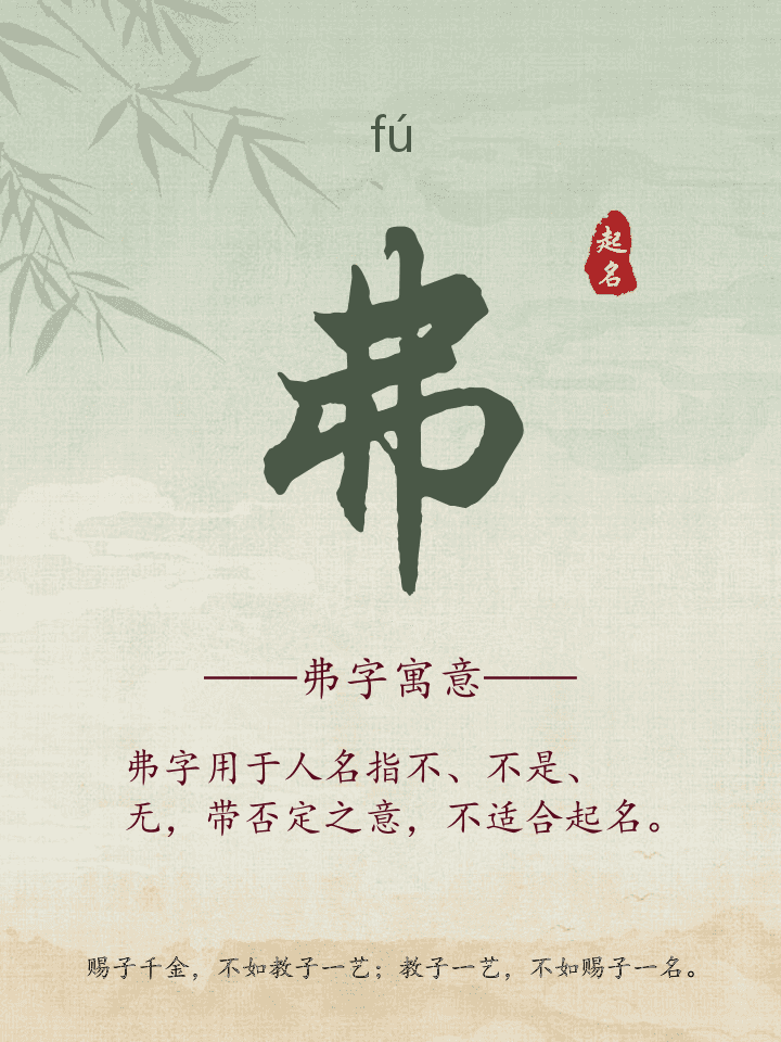 弗字取名寓意详解
