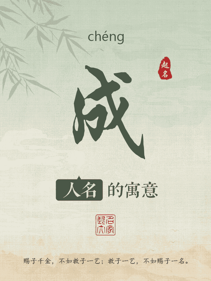 成字取名寓意