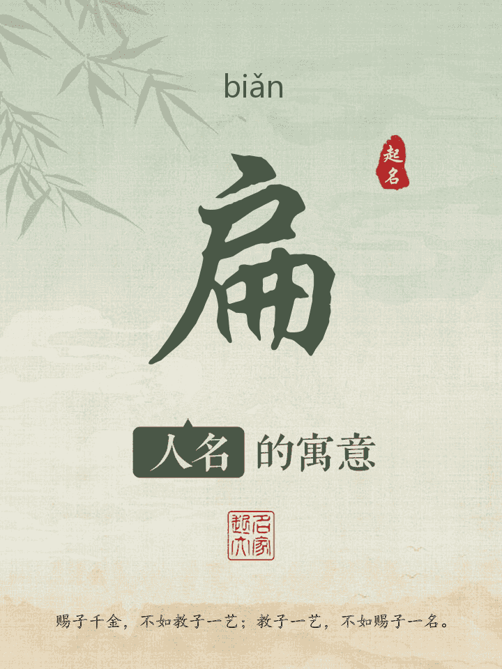 扁字取名寓意