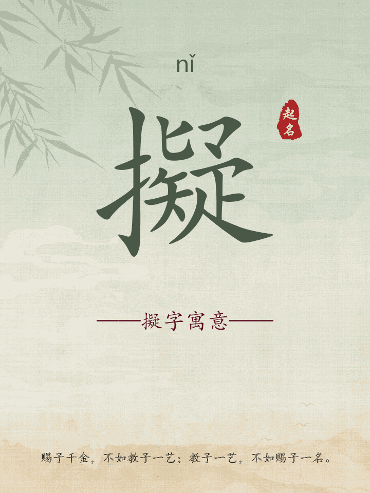 擬字取名寓意详解