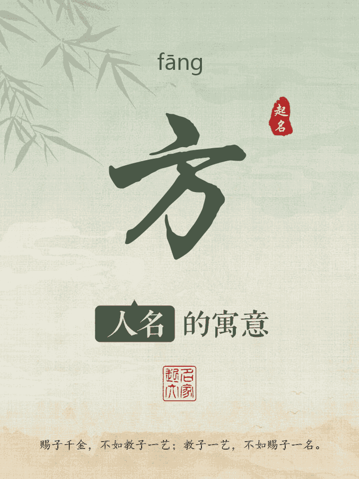 方字取名寓意