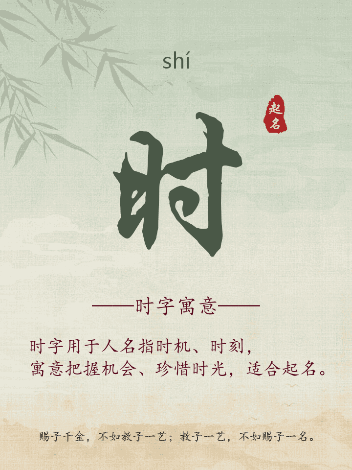 时字取名寓意详解