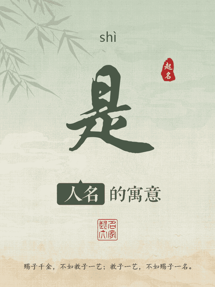 是字取名寓意