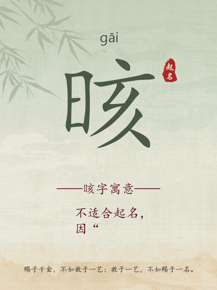 晐字取名寓意详解