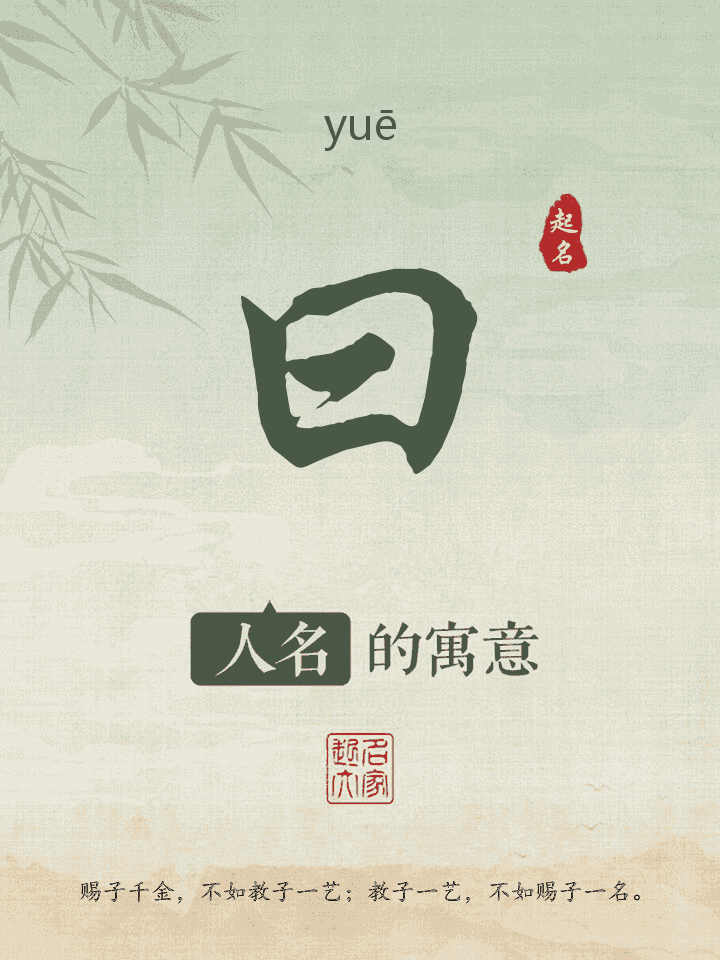 曰字取名寓意