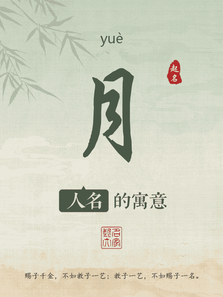 月字取名寓意