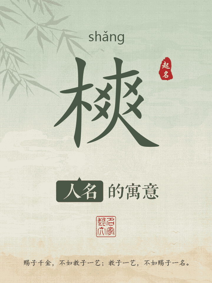 樉字取名寓意